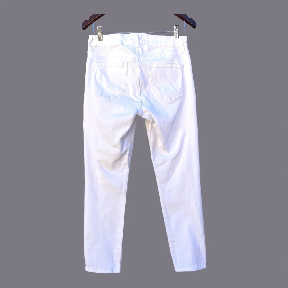 NINE WEST Women's Gramercy Skinny Ankle Length Jean White Size 6 - Picture 3 of 8